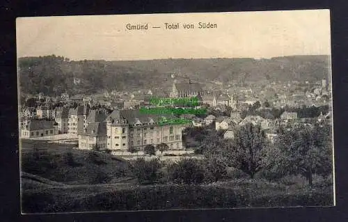124695 AK Schwäbisch Gmünd 1917 Feldpost Total von Süden 
