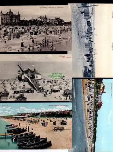 124651 11 AK Zinnowitz Usedom Strand Brücke 1908 Seebrücke Herrenbad