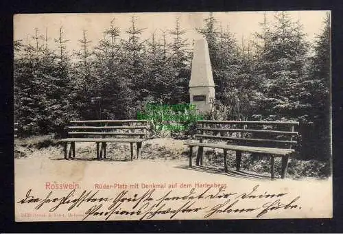 124957 AK Rosswein um 1903 Rüder Platz Denkmal Hartenberg Brück & Sohn 2425