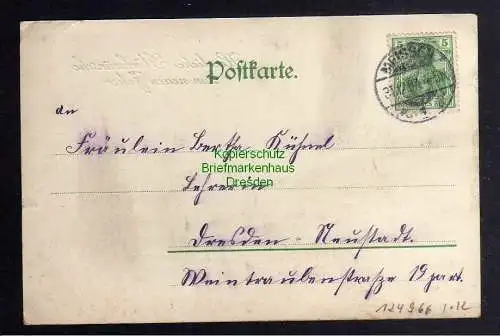 124966 AK Meissen 1904 Markt Stadtkirche Winterbild