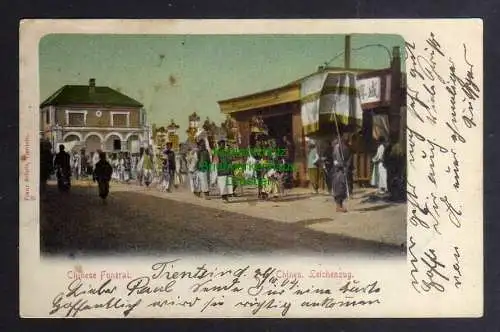 126054 AK Chinese Funeral Chinesischer Leichenzug 1904 Tientsin China