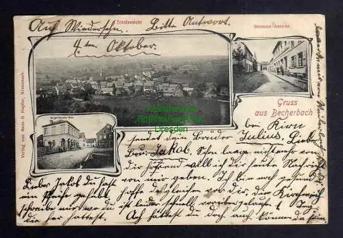 126072 AK Becherbach bei Bad Kreuznach Rheinland-Pfalz 1902 Bürgermeister Amt