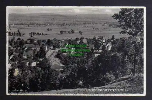 127593 AK Petersdorf Riesengebirge Bahnpost 1929