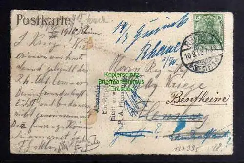 127995 AK Rheine 1910 Studentika Gymnasium großes Wappen sol clarior lucet !
