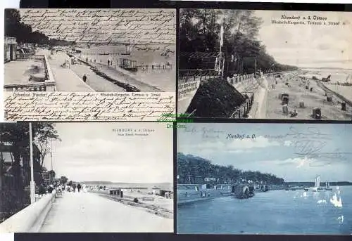 128139 4 AK Niendorf an der Ostsee Kurgarten Strand 1907 Badewagen Terasse 1904