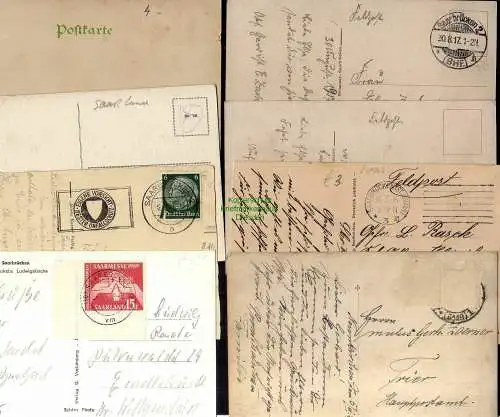 128683 8 AK Saarbrücken Am Staden Reppertsberg 1916 Staden Johanneskirche 1905