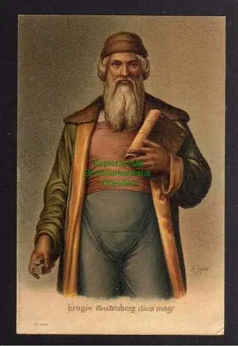 128773 AK Mainz Gutenberg Portraitkarte n. Thorwalden 1900 Gedenkkarte 500 Jahre