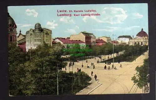 130925 AK Lwiw Lemberg Karl Ludwig Straße Feldpost 1917