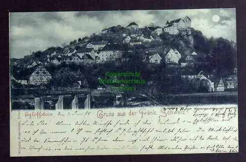 131024 AK Egloffstein Fränkische Schweiz 1898 Mondscheinkarte