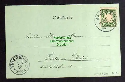 131024 AK Egloffstein Fränkische Schweiz 1898 Mondscheinkarte