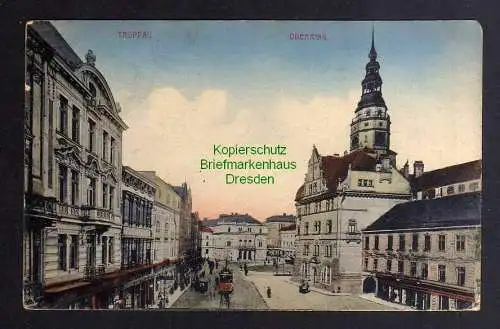 131410 AK Opava Troppau Oberring Rathaus 1920