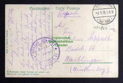 131827 AK Lwow Lemberg  Landtagsgebäude 1916 Feldpost Lwiw