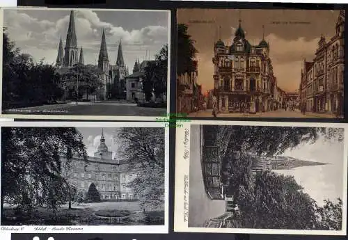 132133 4 AK Oldenburg Oldb Lange- und Achternstrasse 1923 Wallbrücke Kirche