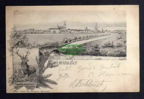 132602 AK Salmünster Künstlerkarte 1901 Waidmannsheil Hirsch