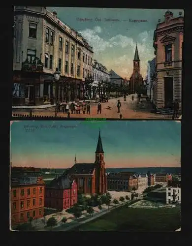 134011 2 AK Bohumin Oderberg Öst. Schlesien Koppgasse 1917 Ringstraße Kirche