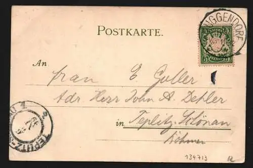 134713 AK Egloffstein Litho Schloss 1899 Wappen