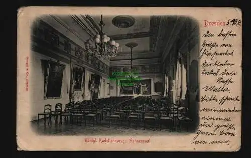 134273 AK Dresden 1901 Königl. Kadettenkorps Fahnensaal