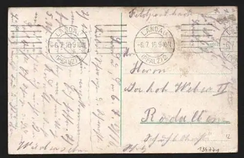 134771 AK Landau in der Pfalz Höhere Töchterschule 1916