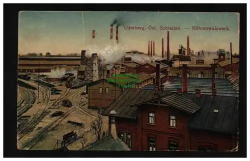 136011 AK Bohumin Oderberg Östl. Schlesien Röhrenwalzwerk1917 Feldpost Zensur