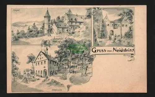 136730 AK Schloss Neidstein Schloss Etzelwang Oberpfalz Schloßbrauerei um 1900
