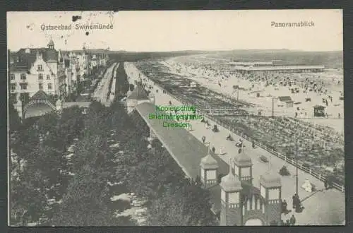 137306 AK Ostseebad Swinemünde Swinoujscie Panoramablick 1912