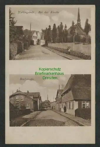 137907 AK Tellingstedt Kreis Dithmarschen Schleswig-Holstein 1936 Kirche Dorfstr