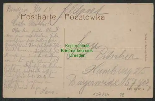 137864 AK Bedzin Bendzin Kirche 1914 Feldpost Schlesien