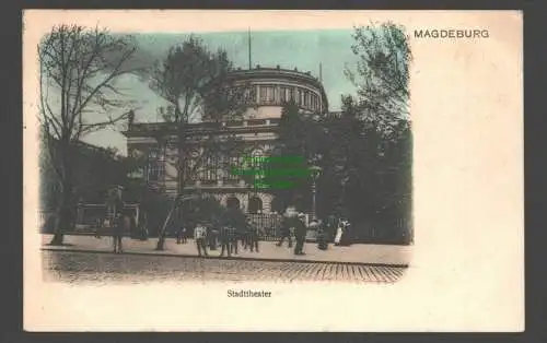 138435 AK Magdeburg Stadttheater 1908