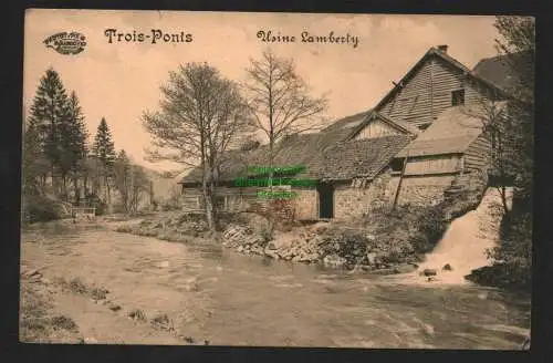 138124 AK Trois-Ponts Belgien Usine Lamberty 1914 Feldpost