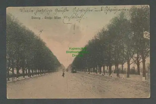 138771 AK Danzig Große Allee um 1915 spät verwendet 1939