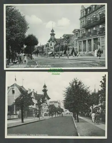 138645 2 AK Ostseebad Zinnowitz auf Usedom Neue Strandstraße um 1935