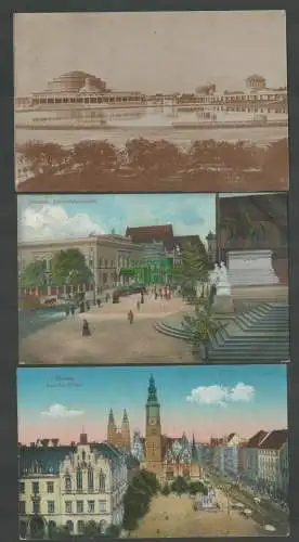139215 3 AK Breslau 1936 Fotokarte Jahrhunderthalle Drucksache Silesiaposta Ring