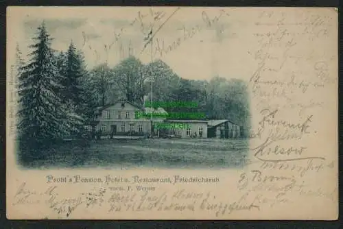 139158 AK Friedrichsruh 1901 Prohls Pension Hotel Restaurant Bismarck