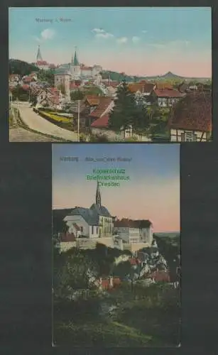 139272 2 AK Warburg i. Westf. Blick vom alten Kirchhof 1924