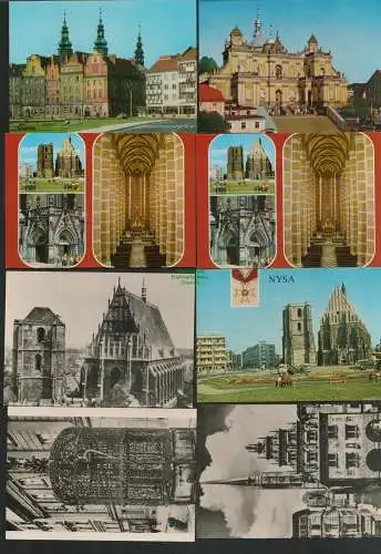 139623 12 AK Neisse Nysa 1970er 1980er Jahre modern teils color AK