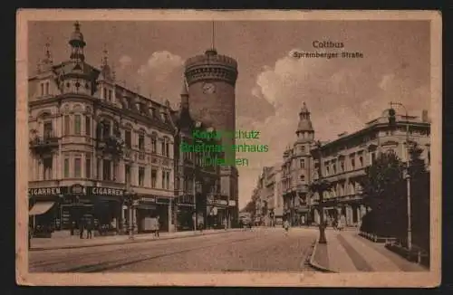 139879 AK Cottbus Spremberger Straße Feldpost 1918 Rotes Kreuz Soldatenheim