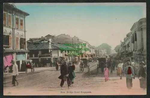 139670 AK Singapore Singapur New bridge Road um 1910