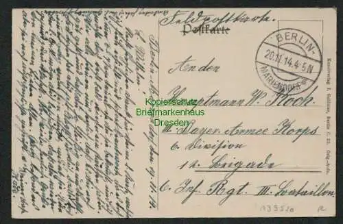 139520 AK Berlin Mariendorf Pfarrhaus Dorfstraße 1914 Verlag Goldiner