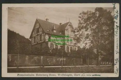 139639 AK Wolfshagen im Harz Langelsheim Fremdenheim heimberg Haus 1921