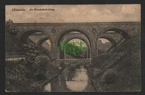 139932 AK Allenstein Olsztyn Ostpreußen Eisenbahnbrücken um 1915