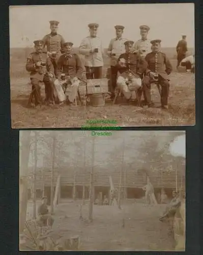 139569 2 AK Soldaten Militär Uniform Fotokarte Reserve 1908 1x Altengrabow