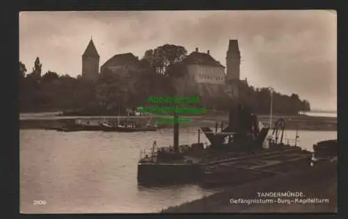 139936 AK Tangermünde Fotokarte Gefängnisturm Burg Kapitelturm um 1925