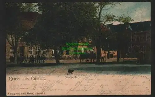 140019 AK Cüstrin Kostrzyn nad Odra Küstrin Renneplatz 1900