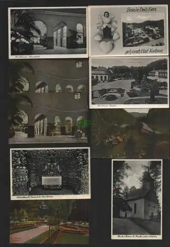 140728 9 AK Bad Kudowa Schlesien Kurplatz Rosengarten Ev. Kapelle Wandelhalle