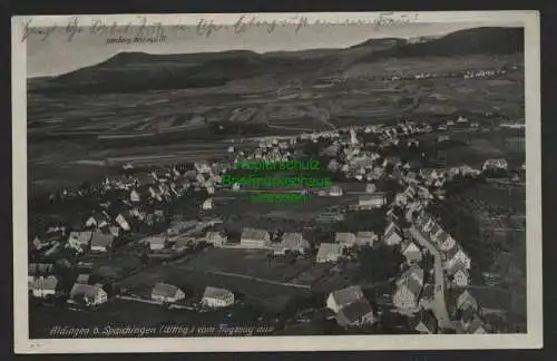 140722 AK Aldingen bei Spaichingen Württemberg Luftbild um 1940 gelaufen 1949