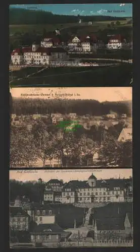 140785 3 AK Bad Gottleuba Zentralbad 1918 Zwiesel Berggießhübel 1923 Gottleuba