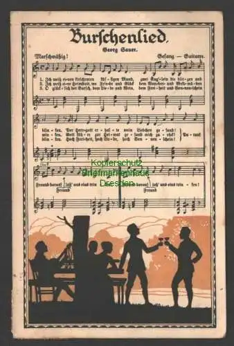 140988 AK Burschenlied Liedkarte Künstlerkarte Schönau Katzbach 1921