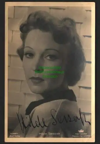 140822 AK Ross Verlag original Autogramm Hilde Sessak Czeszack um 1940