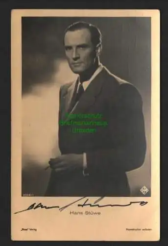 140831 AK Ross Verlag original Autogramm Hans Stüwe um 1940