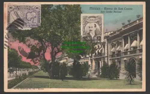 141547 AK Monterrey Mexiko 1921 Rivera de San Cosme nach Danzig Langfuhr